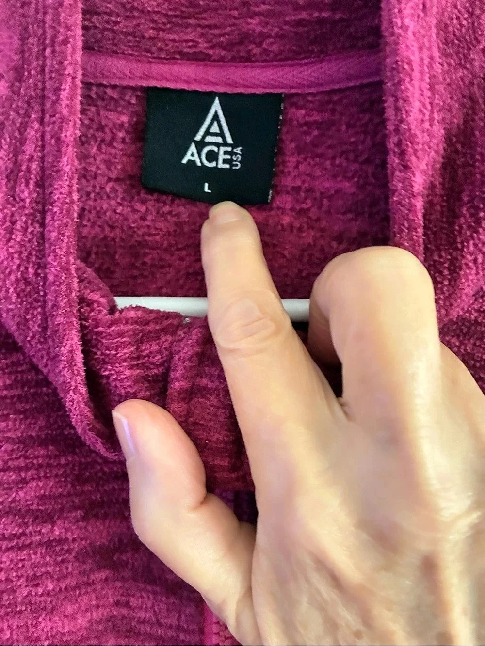 ACE Women's Full-Zip Fleece Jacket Pink Large Like New